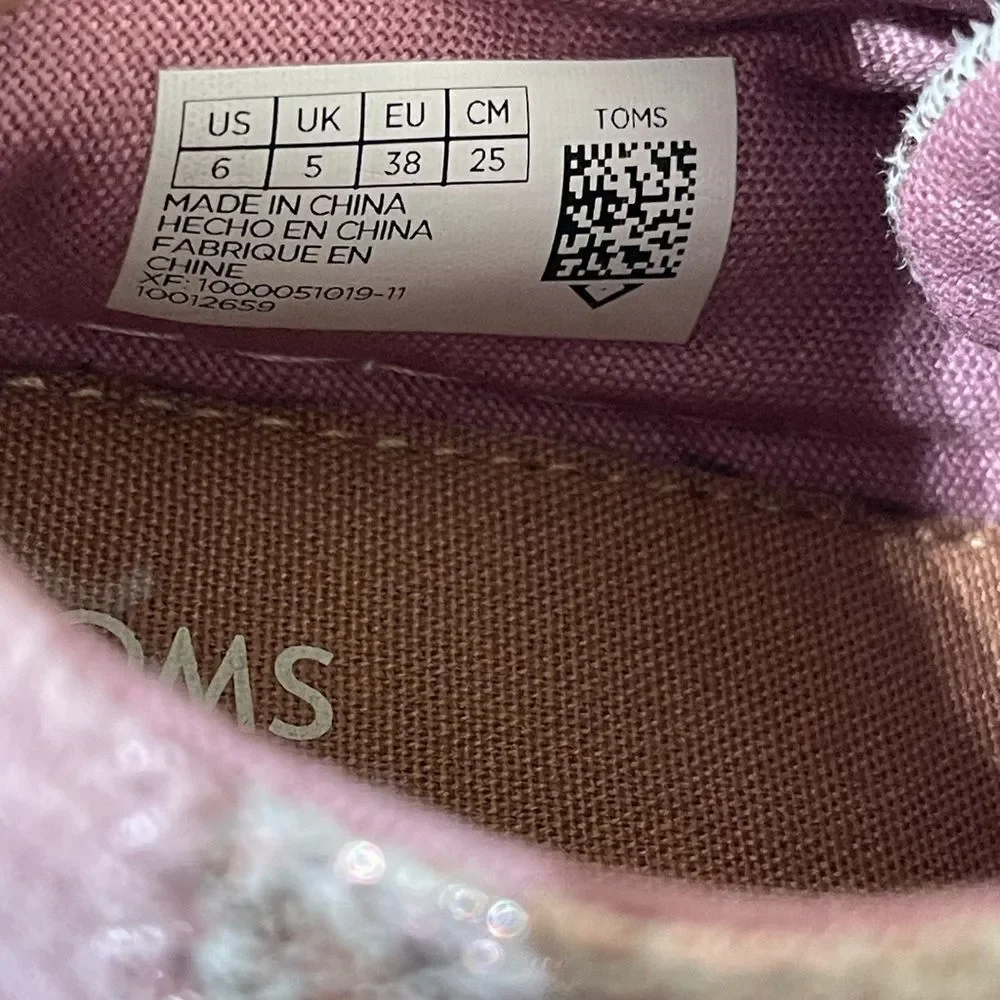 Toms Pink Glitter Sneakers